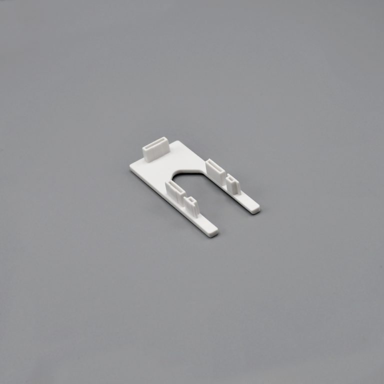 White Fabtex top end pass cap cover for side channels for roller shades