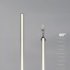 White Fabtex 60" pull baton wand for drapery curtain. On one end is a D-ring, snap hook & adapter