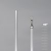 Clear Fabtex 48" baton for drapery/ curtains. On one end you see the D-ring, snap hook and adapter.