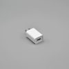 White Fabtex charging plug block for USBC plug-in motor for roller shade