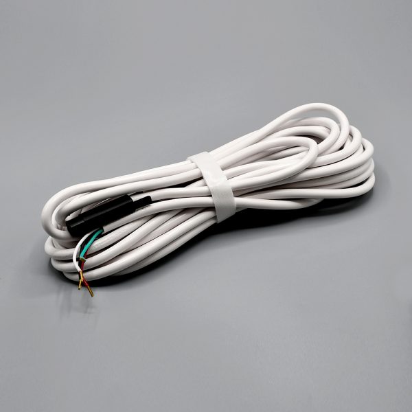 White Fabtex quick disconnect cord 8 meters 26 feet for plug-in roller shade motor or hardwire