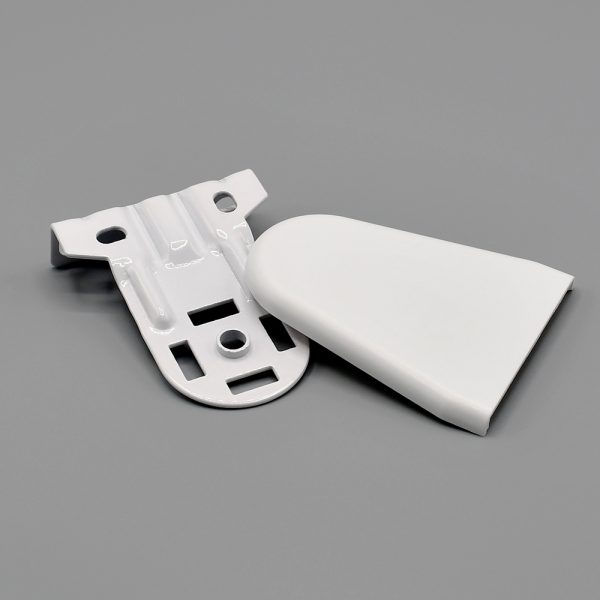White Fabtex non-fascia bracket system for roller shade