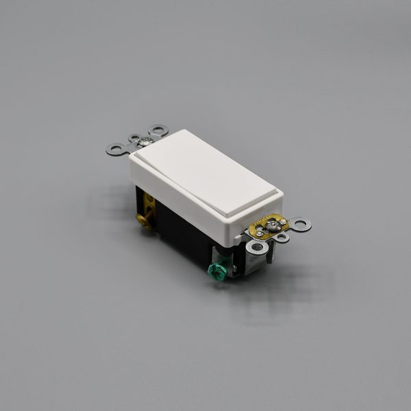 White Fabtex momentary contact rocket switch for roller shades
