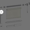 Exploded view of a Fabtex roller shade, highlighting the location of the side channel top end pass.