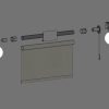 Exploded view of Fabtex Roller Shade components, highlighting the fascia clip for a 4" bracket/square fascia system.