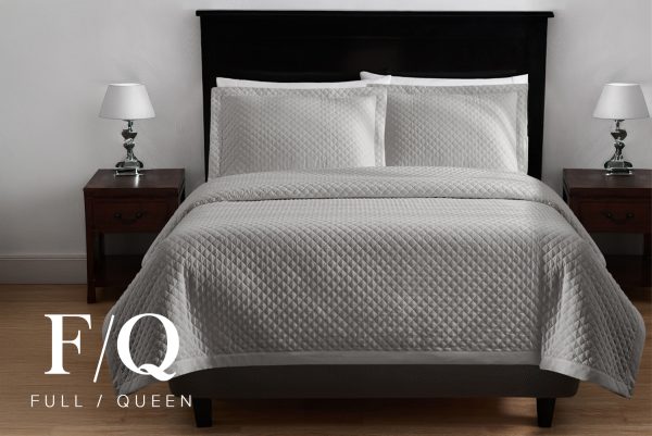 Rhapsody Quilt Coverlet Full/Queen - Grey (4 pcs)