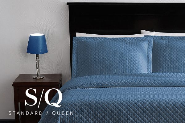 Rhapsody Quilt Sham Standard/Queen - Persian Blue (12 pcs)