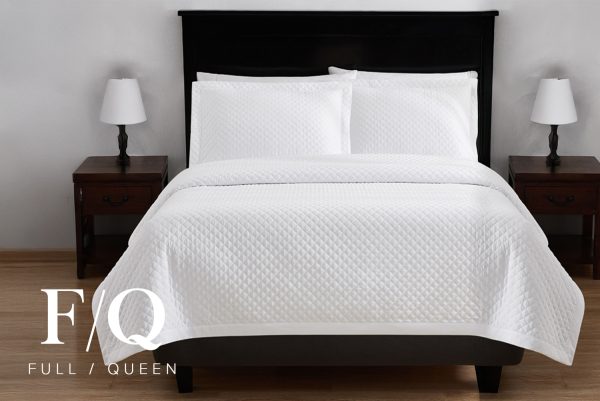 Rhapsody Quilt Coverlet Full/Queen - True White (4 pcs)