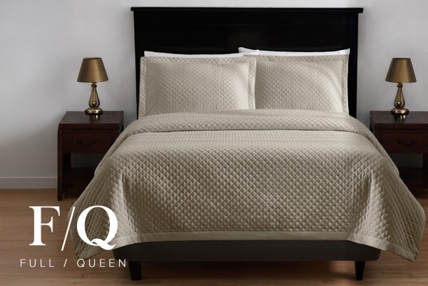 Rhapsody Quilt Coverlet Full/Queen - Truffle (4 pcs)