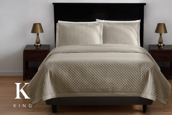 Rhapsody Quilt Coverlet King - Truffle (4 pcs)