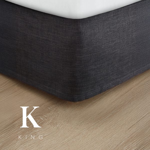 Wesley Fitted Bed Skirt King - Caviar (12 pcs)