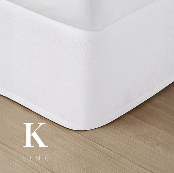 Wesley Fitted Bed Skirt King - White (12 pcs)